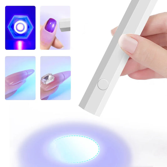 Quick Dry Nail Phototherapy Machine 3 UV LEDs 3W Gel Polish Nail Dryer Lamp Manicure Tool Rechargeable Salon Equipment