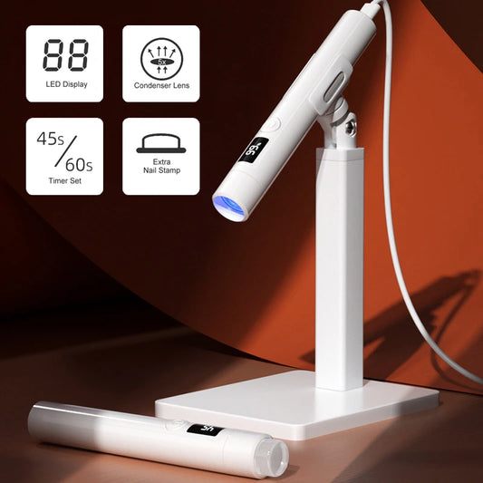 Portable Mini Led Nail Lamp Rechargeable Mini UV Led Lamp for Nails Gel Dry,Cordless Resin Curing UV Light Mini Nails Dryer