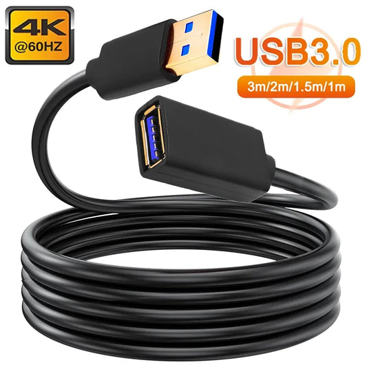 3m USB 3.0  2.0 Extension Cable for Smart TV PS4 Xbox Extender Cord Wire Data Sync Fast Transfer Cables